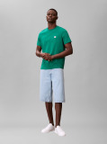Green Cotton Badge T-shirt  Men