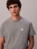 Grey Cotton Badge T-shirt  Men