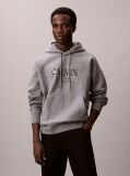 Gri Hanorac Grafic Calvin Din Premium Fleece  Barbati