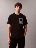Negru Tricou Graphic Calvin Klein  Barbati