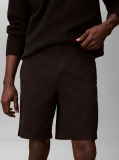 Black Straight Chino Shorts  Men