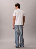 Alb Tricou Polo Cu Croiala Clasica Din Tricot Micro Waffle  Barbati