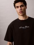 Negru Tricou Cu Guler Rotund Si Logo Grafic  Barbati