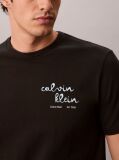 Negru Tricou Cu Guler Rotund Si Logo Grafic  Barbati