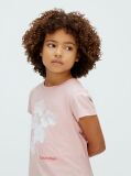 Roz Tricou Slim Cu Imprimeu Floral  Fete