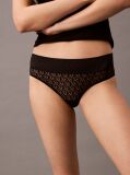 Negru Chiloti Tip Brazilian - Icon Logo Lace  Femei