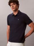 Blue Cotton Piqué Polo Shirt  Men