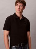 Negru Tricou Polo Din Bumbac Piqué  Barbati