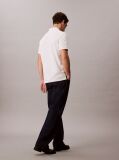 Alb Tricou Polo Din Bumbac Piqué  Barbati