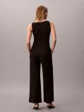 Black Scuba Crepe Sleeveless Jumpsuit  Women