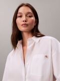 White Cropped Fit Poplin Shirt  Women