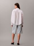 White Cropped Fit Poplin Shirt  Women