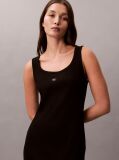 Black Ribbed Sleeveless Mini Dress  Women