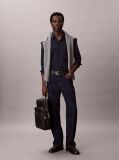 Black Embossed Logo Dome Backpack  Men