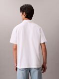 White Casual Monologo Polo Shirt  Men