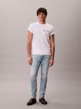 Denim Marbled Slim Tapered Leg Jeans  Men
