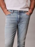 Denim Marbled Slim Tapered Leg Jeans  Men
