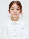 White White Denim Jacket  Girls