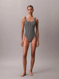 Black Scoop Back Swimsuit - CK Icon  Women