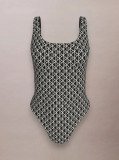 Black Scoop Back Swimsuit - CK Icon  Women