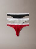 Multi 3 Pack Thongs - Icon Logo  Women