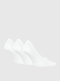 White 3 Pack Invisible Socks  Men