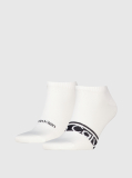 Alb Set 2 Perechi Sosete Scurte Sport  Barbati