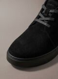 Negru Pantofi Hibrizi Din Piele Intoarsa Cu Sireturi Si Talpa Cupsole  Barbati