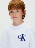 Alb Tricou Cu Logo  Baieti