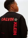 Negru Tricou Relaxat Cu Logo  Baieti
