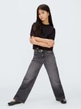 Negru Tricou Boxy Cu Logo  Fete
