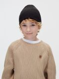 Negru Caciula Pentru Copii Cu Textura Rib  Copii Unisex