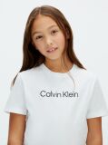 Alb Tricou Cu Logo Pentru Copii  Copii Unisex