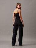 Negru Body Din Bumbac Elastic Cu Logo Monograma  Femei
