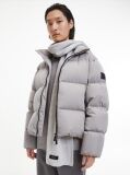 Grey Recycled Wool Blend Scarf  Men