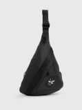 Black Ripstop Crossbody Sling Bag  Men