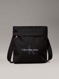 Negru Geanta Crossbody Subtire Cu Logo  Barbati