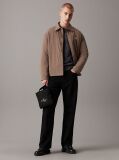 Negru Geanta Crossbody Subtire Cu Logo  Barbati