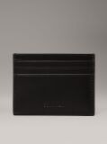 Black Leather Cardholder  Men