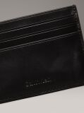 Black Leather Cardholder  Men