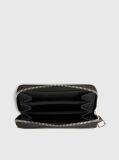 Black RFID Zip Around Wallet  Women
