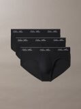 Negru Set De 3 Perechi De Chiloti Hipster - Icon Cotton Stretch  Barbati
