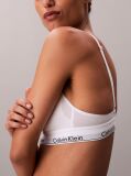 Alb Sutien Bralette Triunghi Usor Captusit - Icon Cotton Modal  Femei