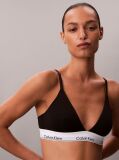 Negru Sutien Bralette Triunghi Usor Captusit - Icon Cotton Modal  Femei