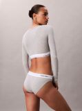 Grey Long Sleeve T-shirt Bralette - Icon Cotton Modal  Women