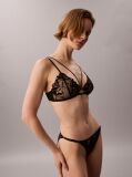 Negru Sutien Triunghi Fara Captuseala - CK Black Floral Lace  Femei