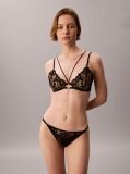 Negru Sutien Triunghi Fara Captuseala - CK Black Floral Lace  Femei