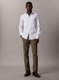 Albastru Camasa Slim Fit Din Bumbac Elastic Cu Dungi  Barbati