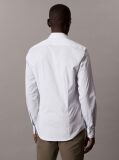 Albastru Camasa Slim Fit Din Bumbac Elastic Cu Dungi  Barbati