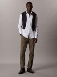 Albastru Camasa Slim Fit Din Bumbac Elastic Cu Dungi  Barbati